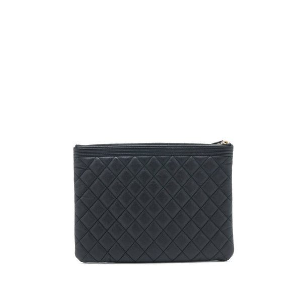 Chanel Boy Clutch Caviar Black GHW