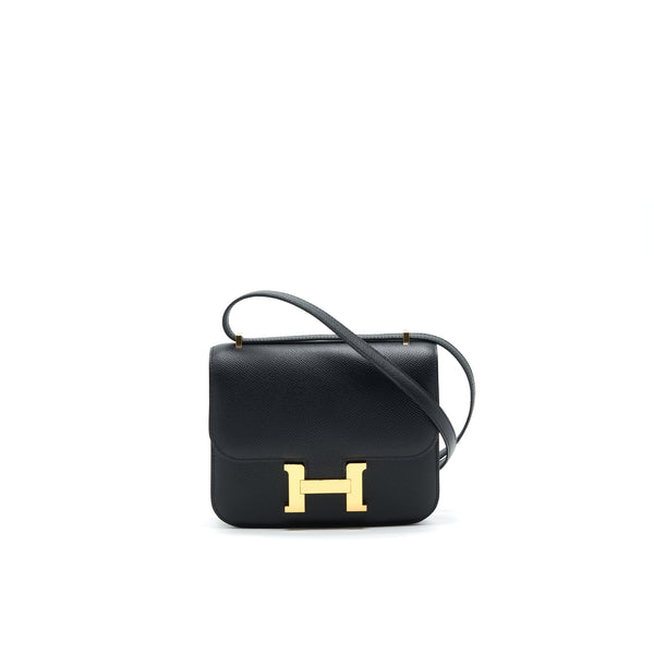 Hermes Constance Mini Epsom Black GHW Stamp Y