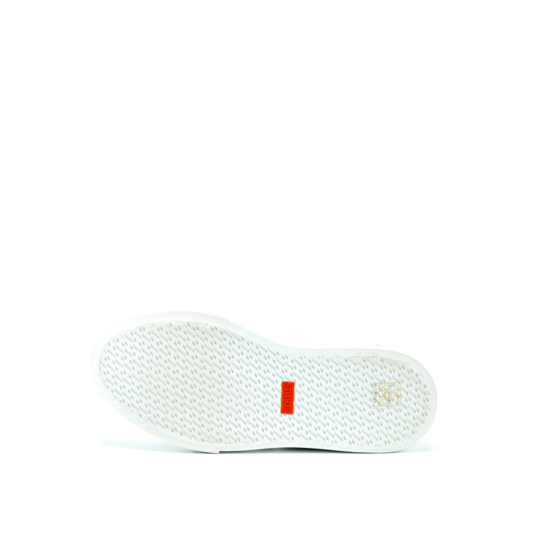 Hermes Size 38.5 Day Sneaker White Rose Gold Buckle