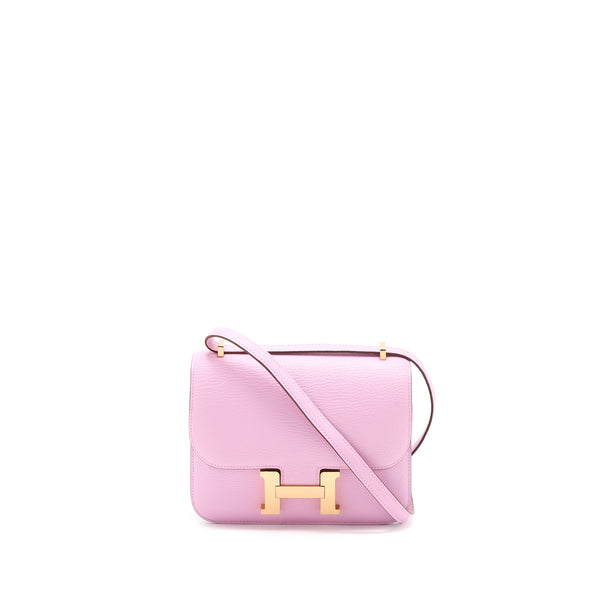 Hermes Mini Constance Chèvre Mysore x9 Mauve Sylvestre RGHW Stamp U