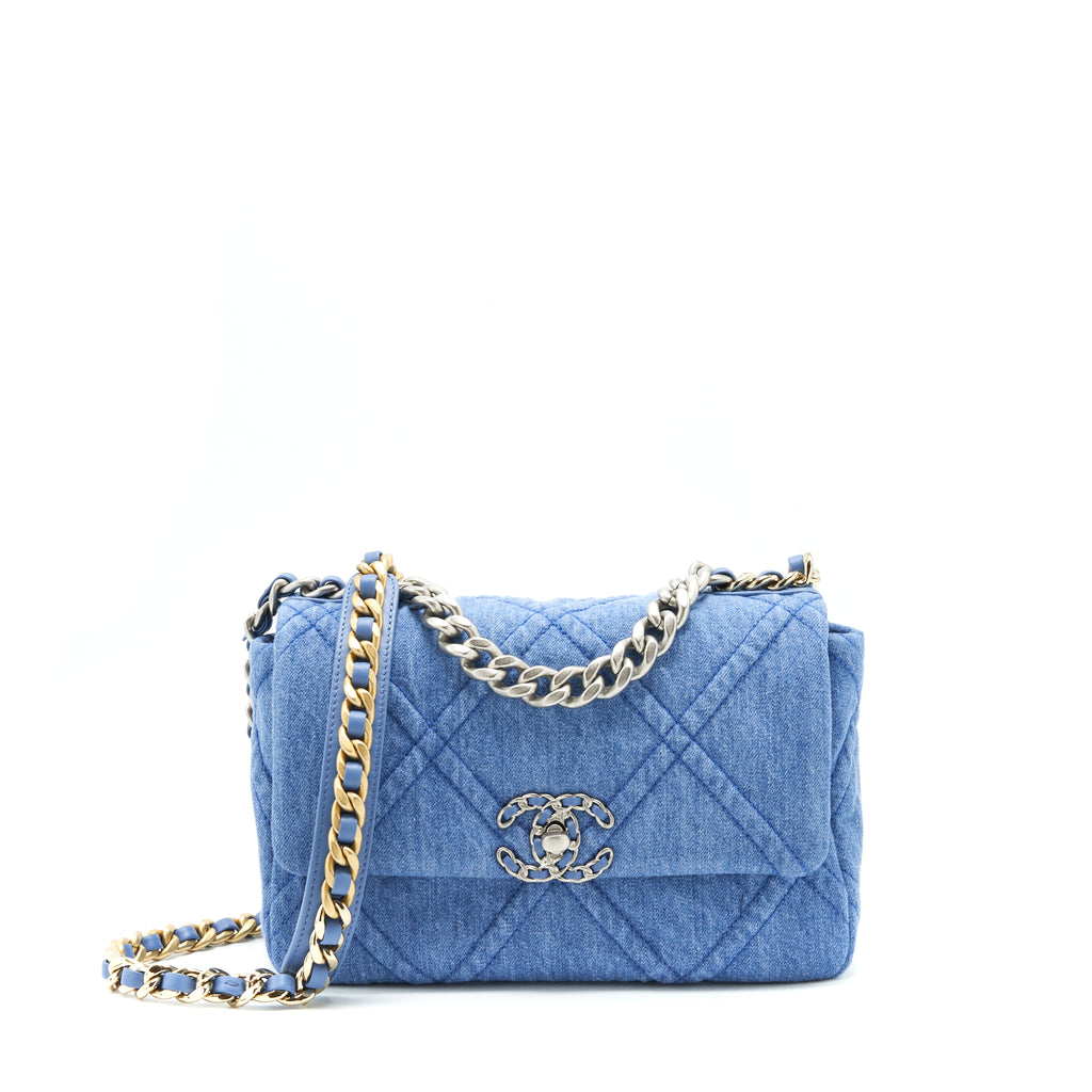 Timeless/classique crossbody bag Chanel Blue in Denim - Jeans - 24486829