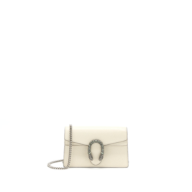 Gucci Super Mini Dionysus Calfskin White SHW