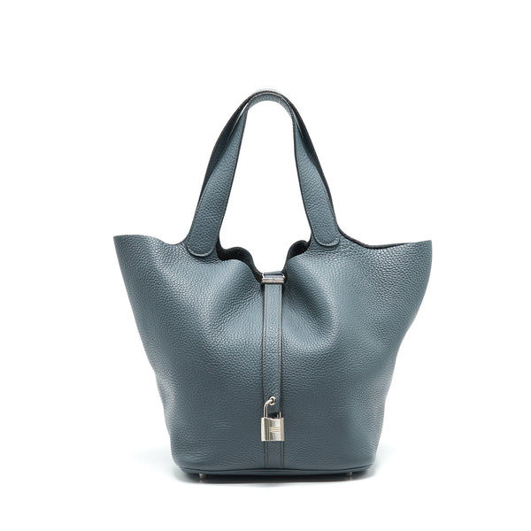 Hermes Mini Constance 18 7F Blue Paon Ostrich GHW