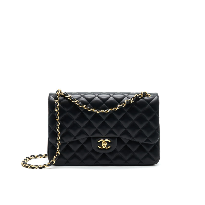 Chanel Classic Double Flap Jumbo Bag Lambskin Black GHW