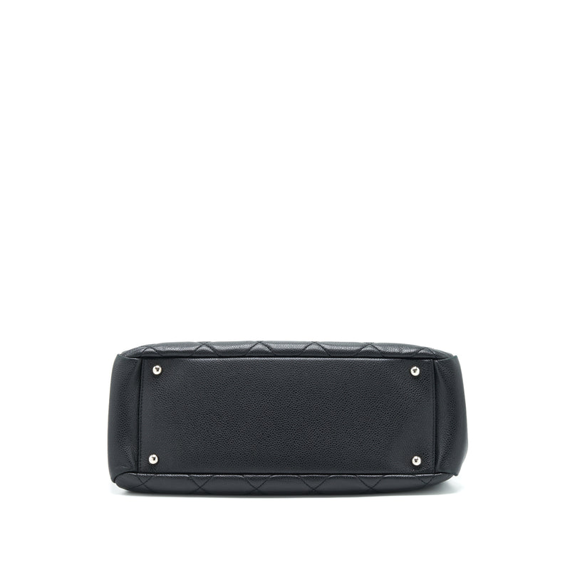Chanel CC Logo Tote Bag Caviar Black SHW