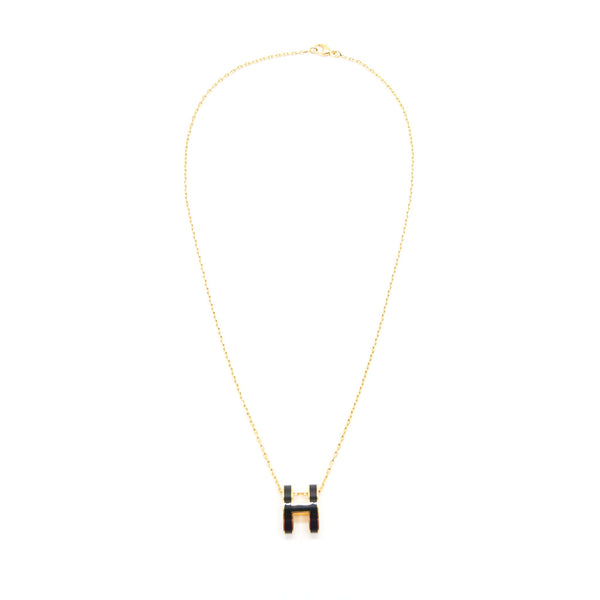 Hermes Pop H Pendant Black GHW