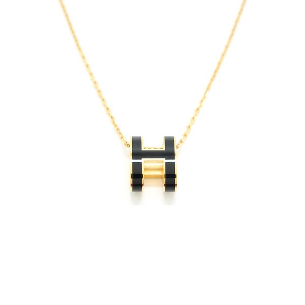 Hermes Pop H Pendant Black GHW