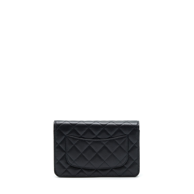 Chanel Classic Wallet On Chain Caviar Black LGHW (Microchip)