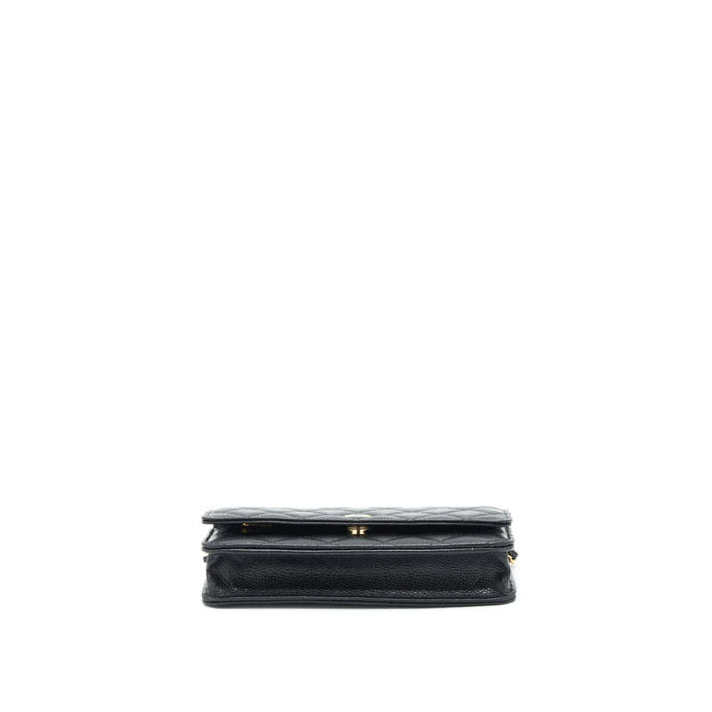 Chanel Classic Wallet On Chain Caviar Black LGHW (Microchip)