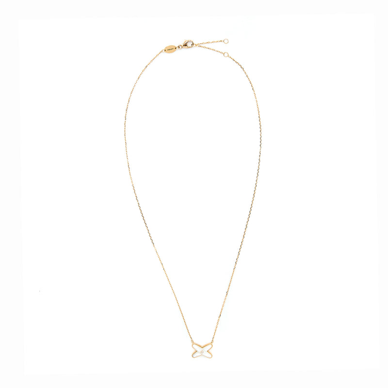 Chaumet Necklace With Mother of Pearl And Diamonds Liens Rose Gold