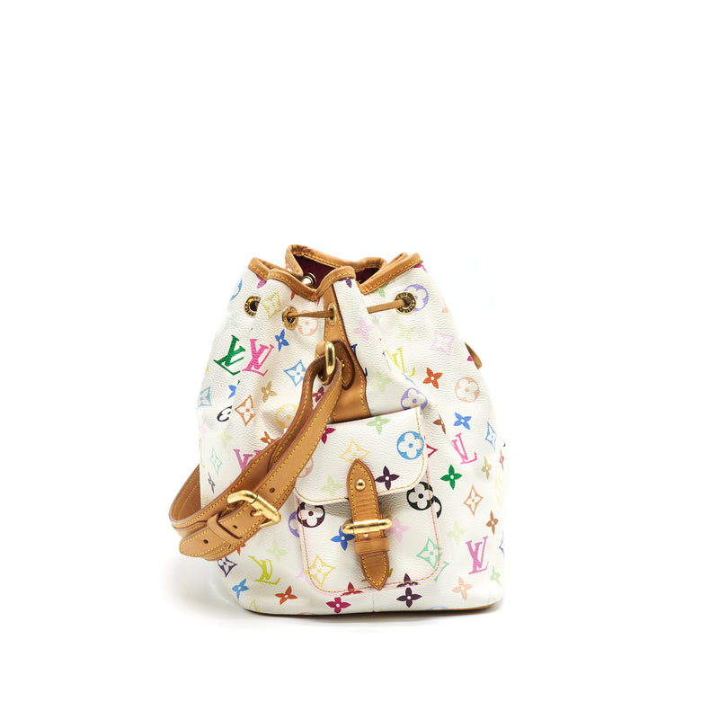 Louis Vuitton White Multicolor Petit Noe - A World Of Goods For