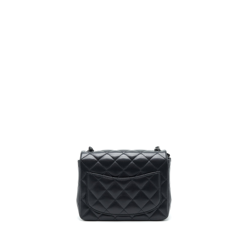 Chanel Mini Square Flap Bag Lambskin So Black