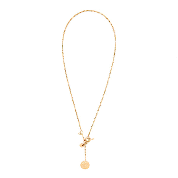 Hermes Ex-Libris Pendant, Small Model Rose Gold With A Diamond