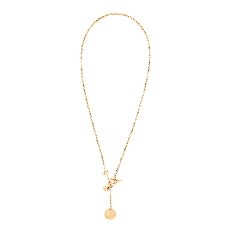 Hermes Ex-Libris Pendant, Small Model Rose Gold With A Diamond