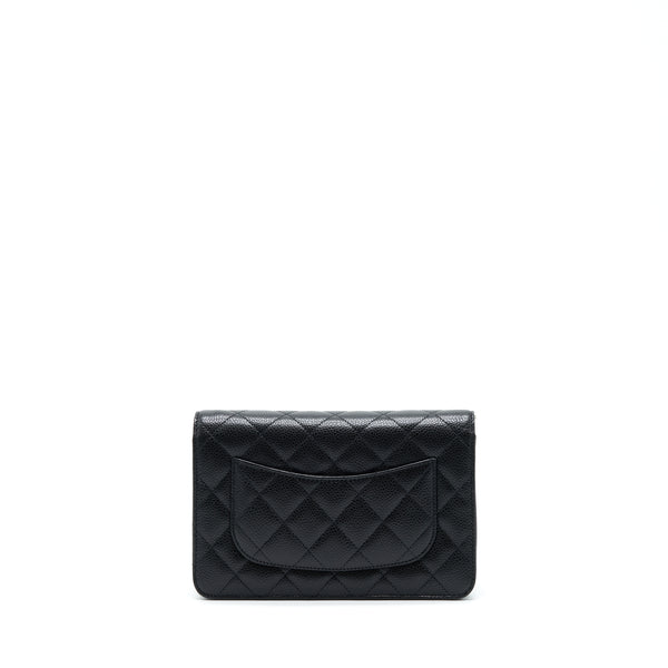 Chanel Classic Wallet On Chain Caviar Black SHW (Microchip)