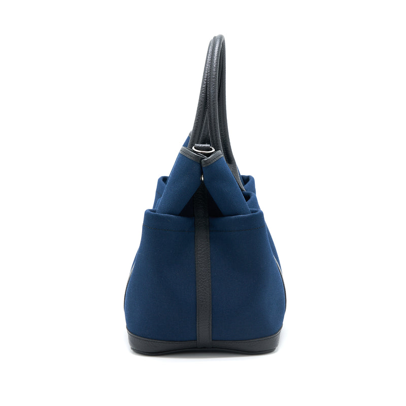 Hermes Garden Party 36 Pockets Negonda/Canvas Bleu Marine/Black SHW Stamp X