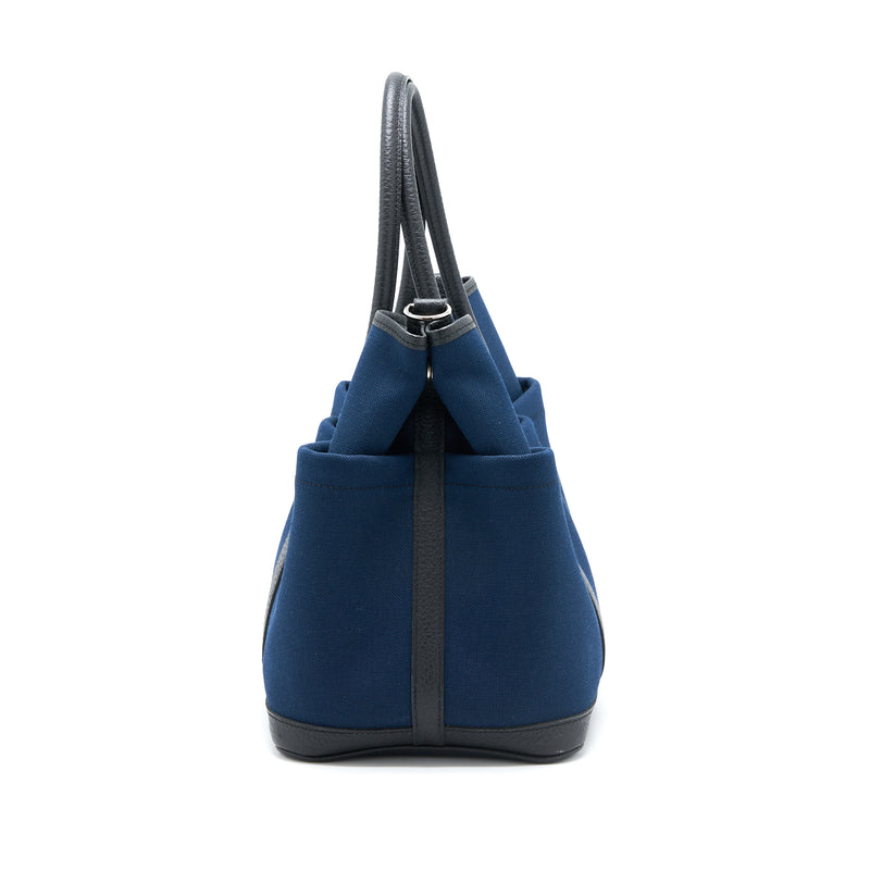 Hermes Garden Party 36 Pockets Negonda/Canvas Bleu Marine/Black SHW Stamp X