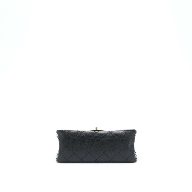 Chanel Mini 2.55 Reissue Flap Bag Aged Calfskin Black Brushed GHW (Microchip)