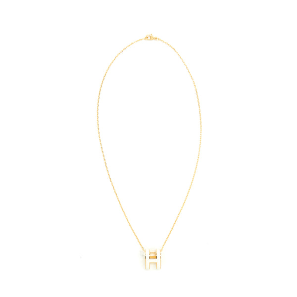 Hermes Pop H Pendant Blanc GHW