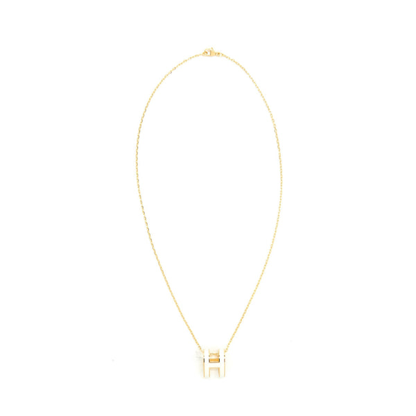 Hermes Pop H Pendant Blanc GHW