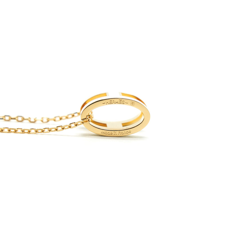 Hermes Pop H Pendant Blanc GHW