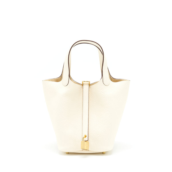 Hermes Picotin 18 Lock Bag Clemence Nata GHW Stamp Z