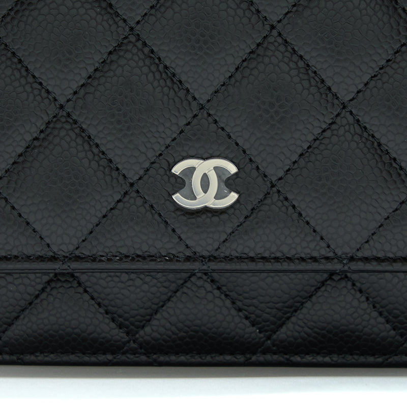 Chanel Classic Wallet On Chain Caviar Black SHW (Microchip)