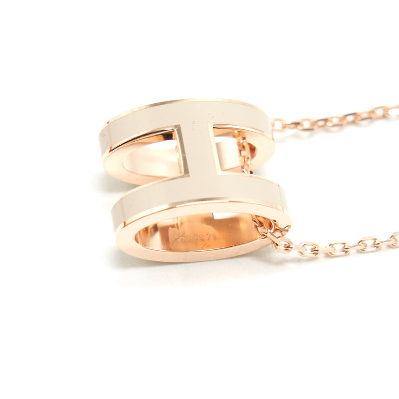 Hermes Pop H Necklace Marron Glace RGHW