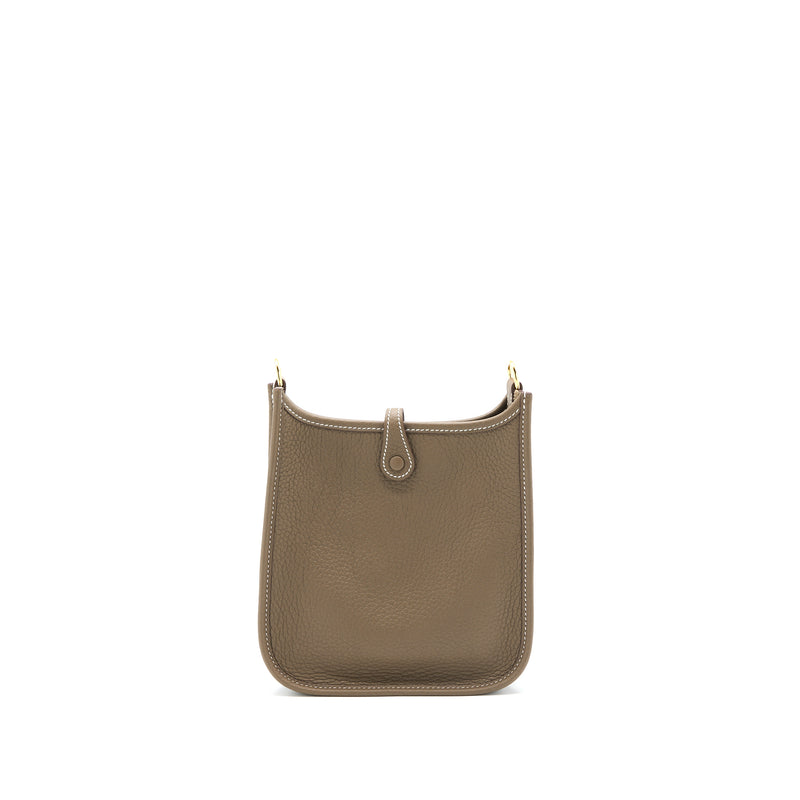 Hermes Mini Evelyne Clemence Etoupe GHW Stamp Z