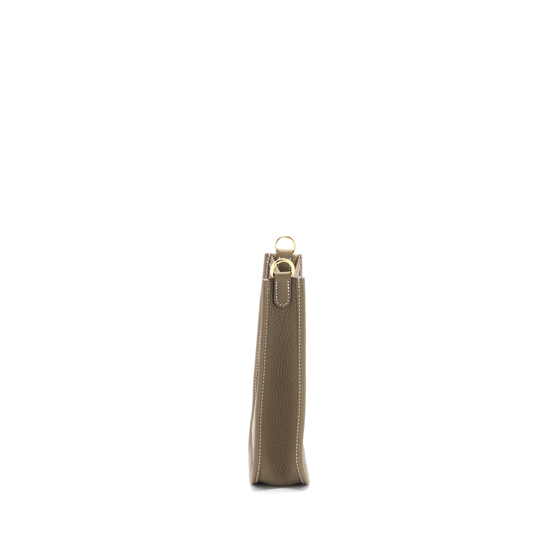 Hermes Mini Evelyne Clemence Etoupe GHW Stamp Z