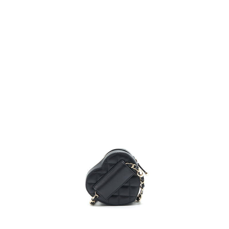 Chanel 22S Heart Belt Bag Lambskin Black LGHW