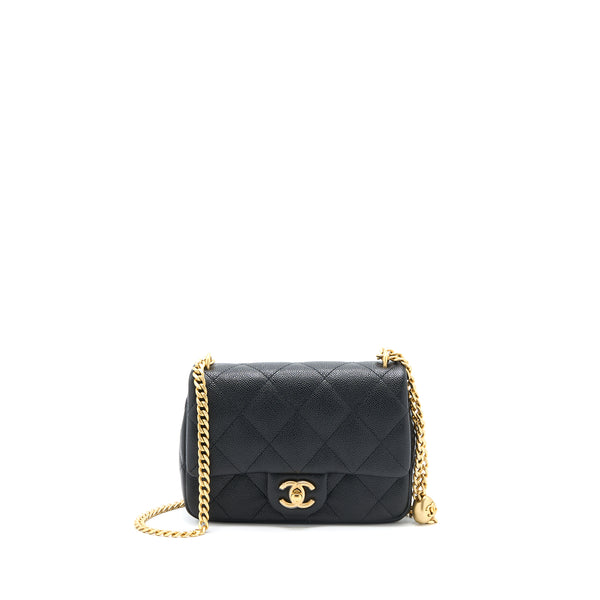 Chanel 23P Coco Love Flap Bag Caviar Black GHW (Microchip)