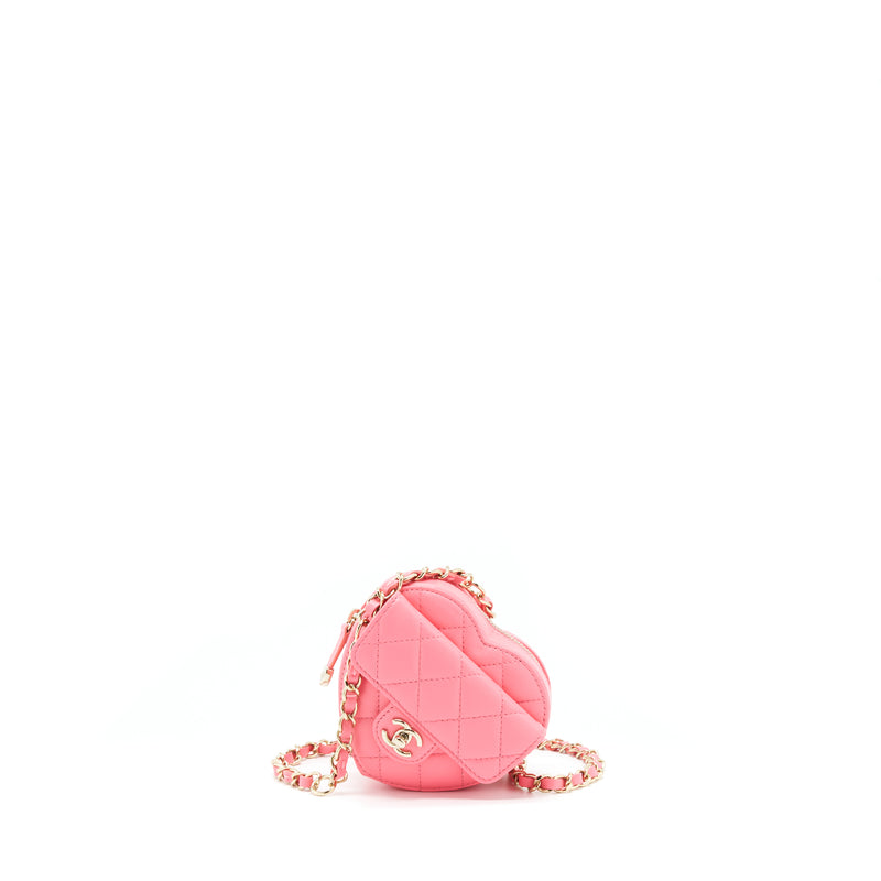 Chanel 22S Heart Belt Bag Lambskin Pink LGHW