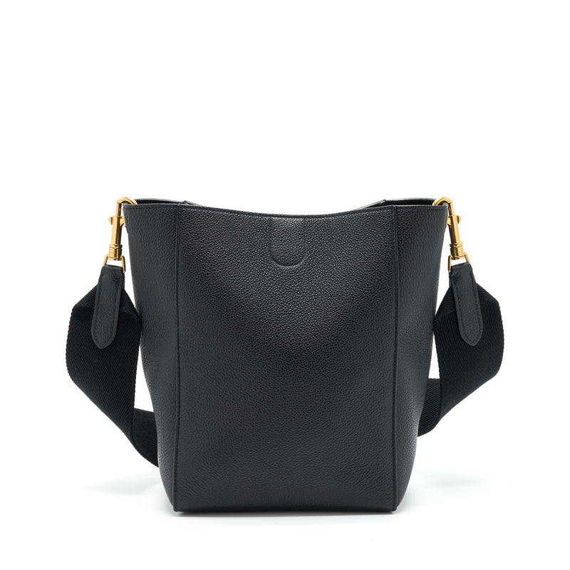 Sangle bucket bag in soft grained calfskin black Clearance