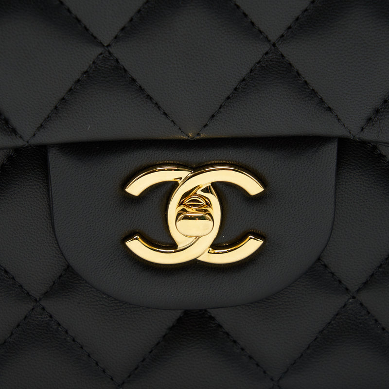 Chanel Classic Double Flap Jumbo Bag Lambskin Black GHW