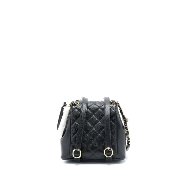 Chanel 23P Mini Triple Pack Backpack Caviar Black LGHW (Microchip)
