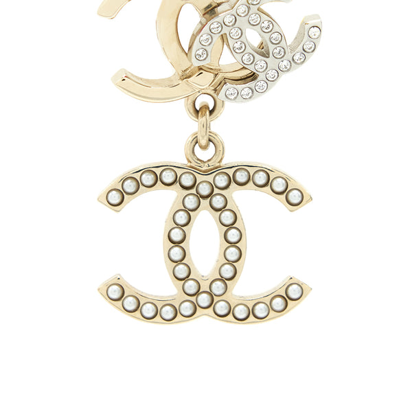 Chanel Logos Earrings With Pearls And Crystal LGHW