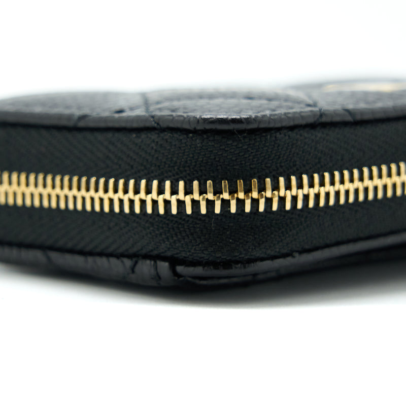 Chanel Zip Small Card Holder Caviar black GHW