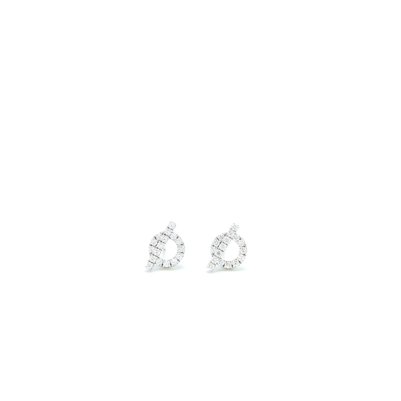 Hermes Finesse Earrings White Gold With Diamonds