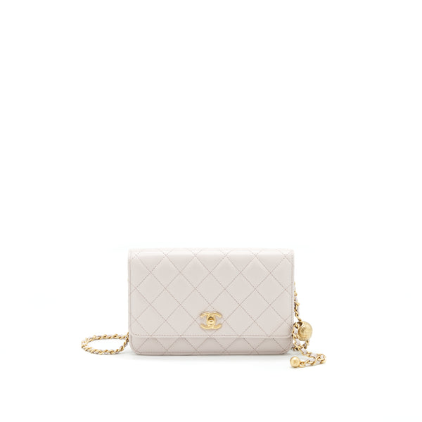 Chanel Pearl Crushed Pearl Wallet On Chain Lilac GHW