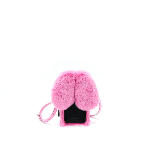 Balenciaga Iphone12 /12 pro Fluffy Bunny Phone Case Pink