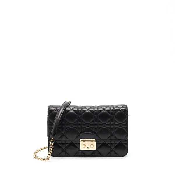 Dior Miss Dior Mini Crossbody Chain Bag Lambskin Black LGHW