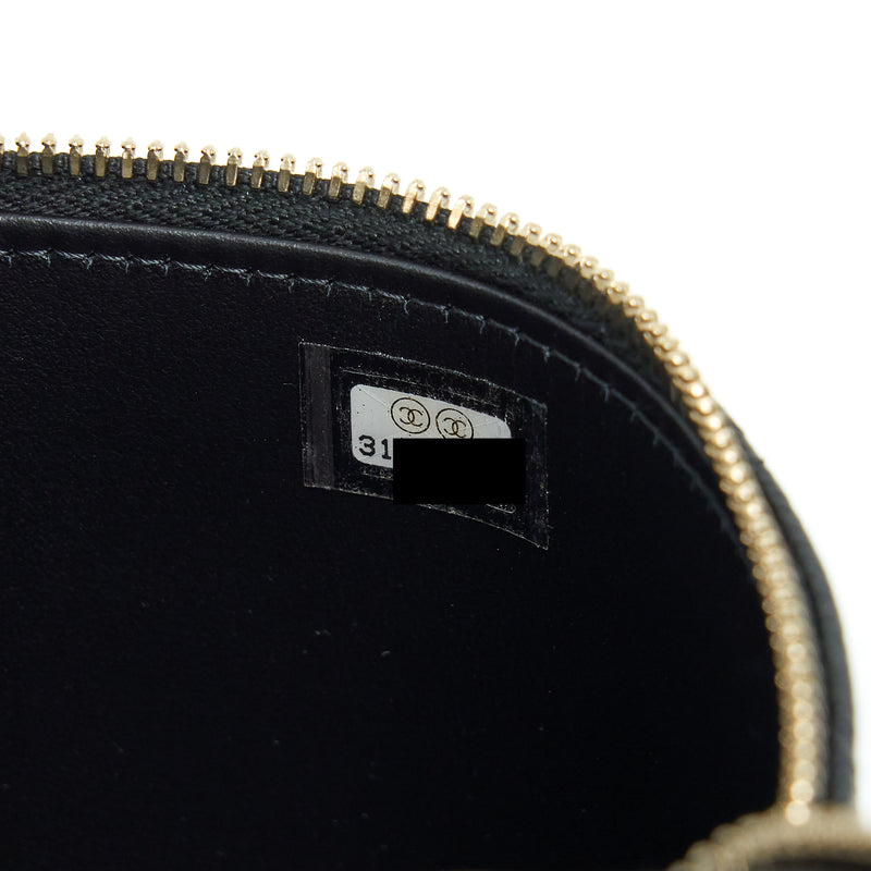 Chanel 22S Letter Top Handle Long Vanity Caviar Black GHW