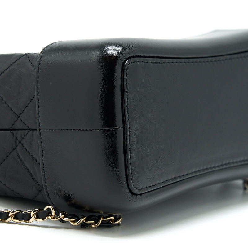 Chanel Small Gabrielle Backpack Calfskin Black With Multicolour Hardware (Microchip)