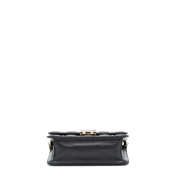 Dior Miss Dior Mini Crossbody Chain Bag Lambskin Black LGHW