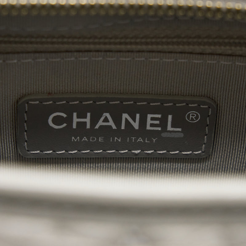 Chanel Large Gabrielle Hobo Bag Aged Calfskin Light Grey Multicoloured Hardware