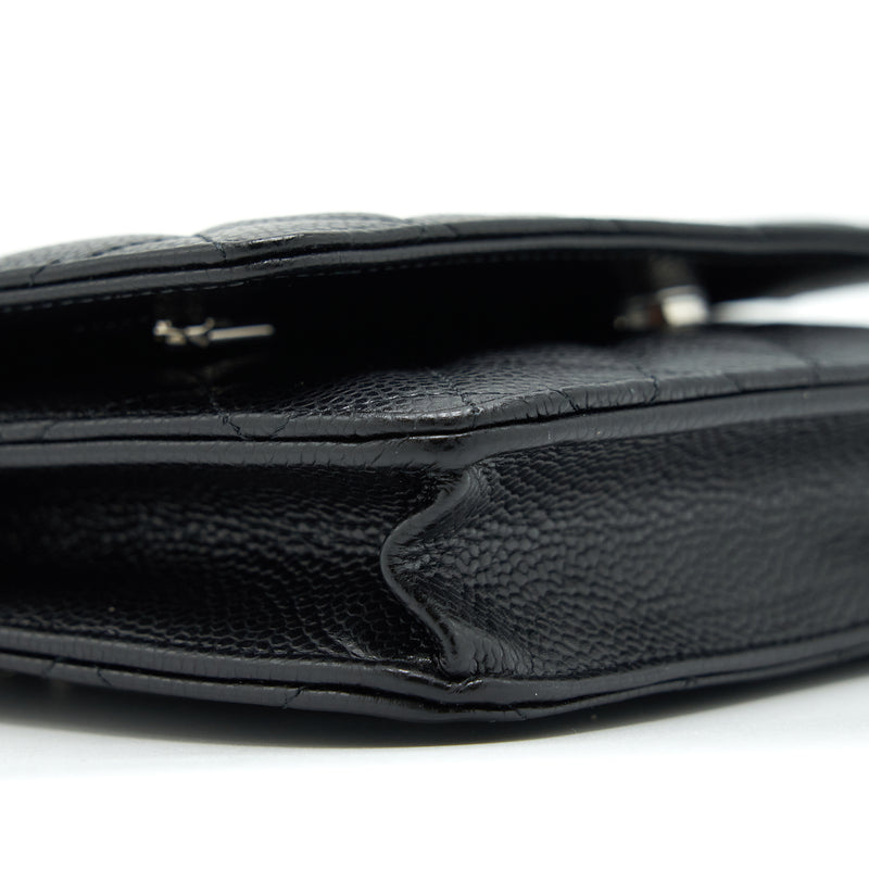 Chanel Classic Wallet On Chain Caviar Black SHW (Microchip)
