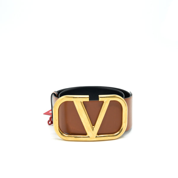 Valentino Garavani V logo Reversible Leather Belt  Size75