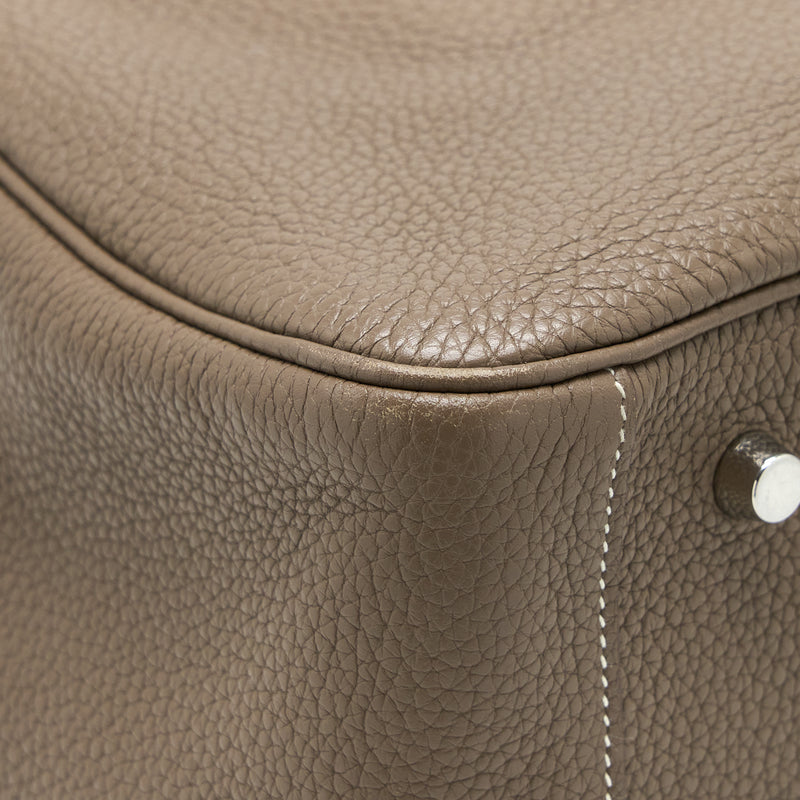 Hermes Lindy 34 Clemence Etoupe SHW Stamp Square Q