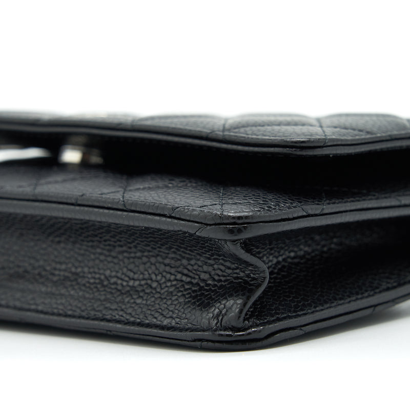 Chanel Classic Wallet On Chain Caviar Black SHW (Microchip)